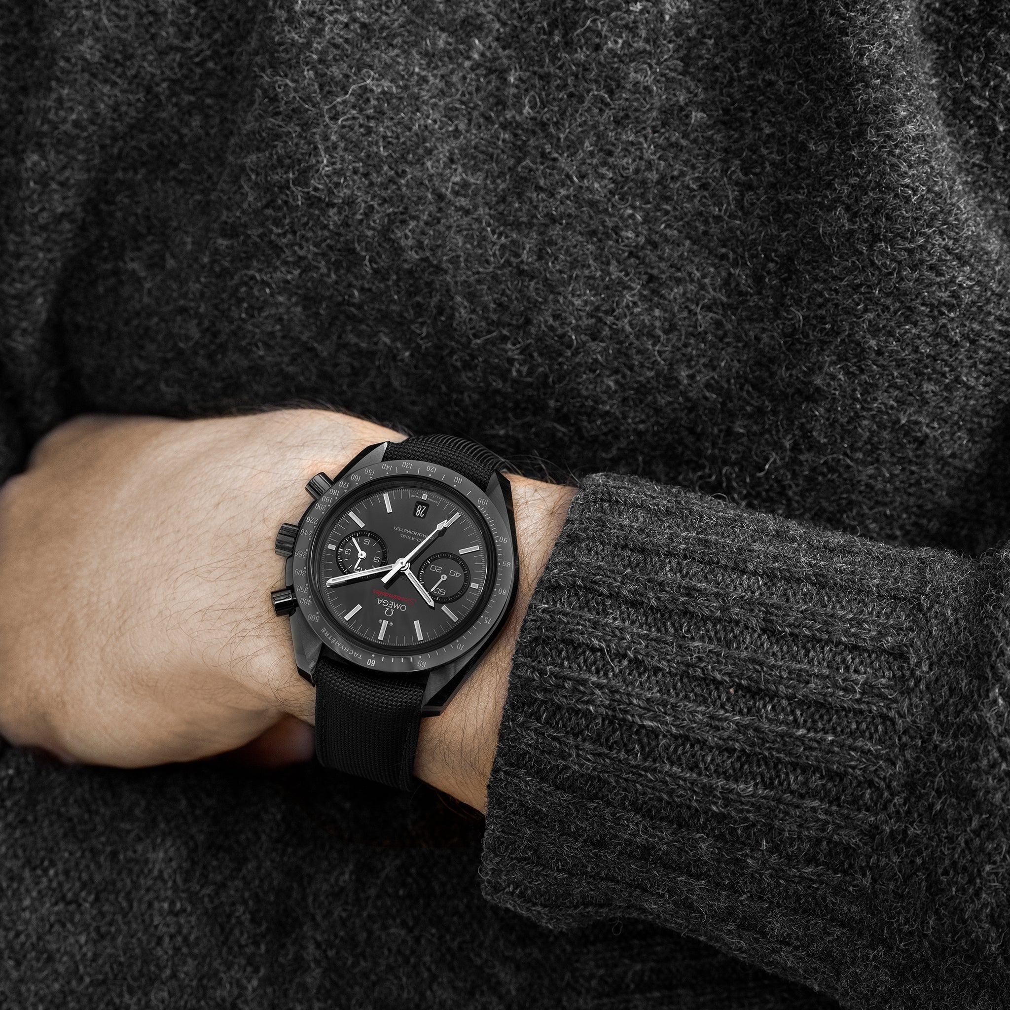 Speedmaster Moonwatch Co-Axial Chronograph 44.25mm 'Dark Side Of The Moon'(1:1 replica)
