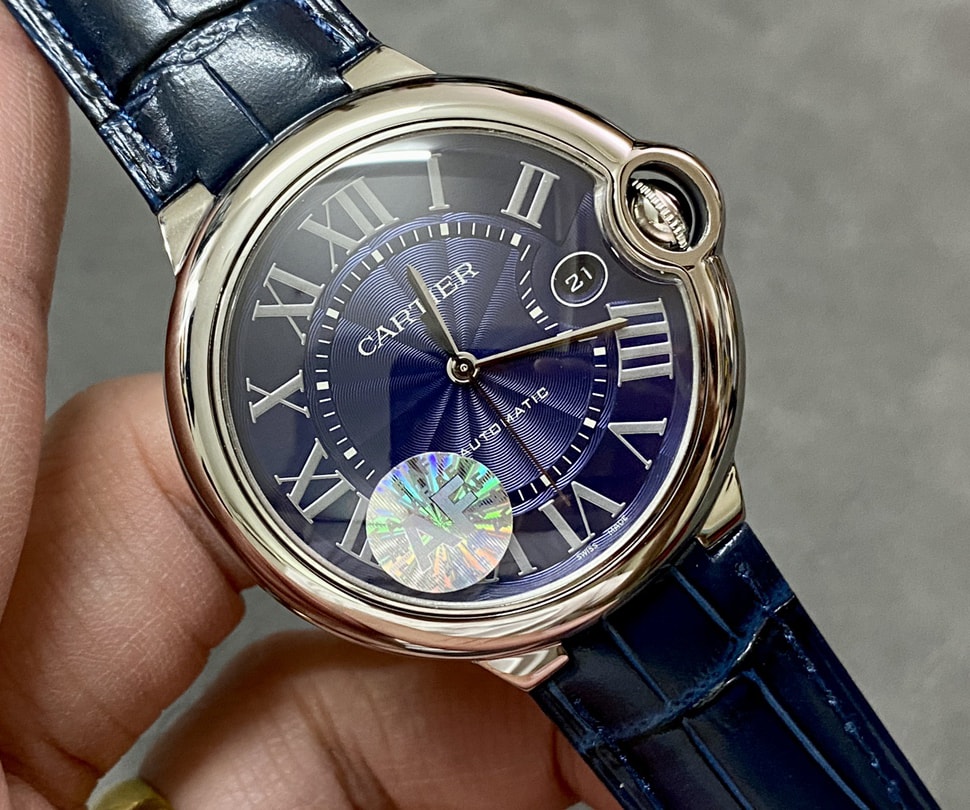 Cartier Ballon Bleu de Fake Cartier Watch Stainless Steel 42mm Blue Dial WSBB0027(1:1 replica)