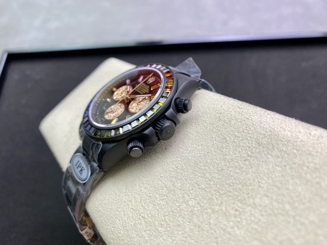 Rolex Daytona - Iridescent Diamond Modified Black Gold Dial(1:1 replica)