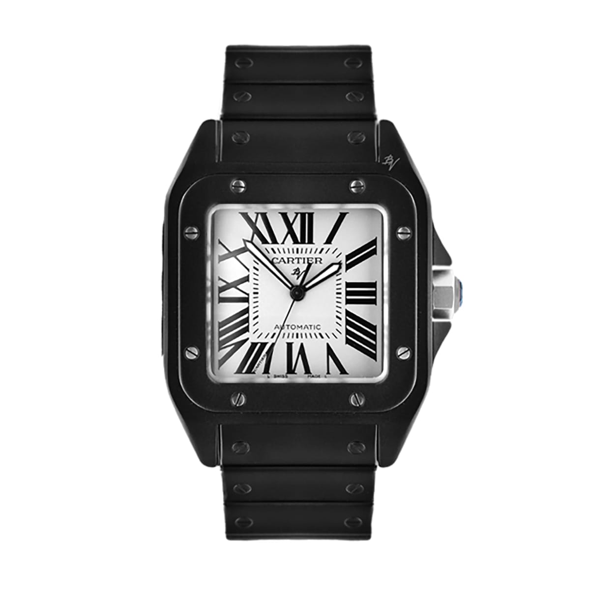 Fake Cartier Replica Watch Santos Limited Edition Black DLC-PVD(1:1 replica)