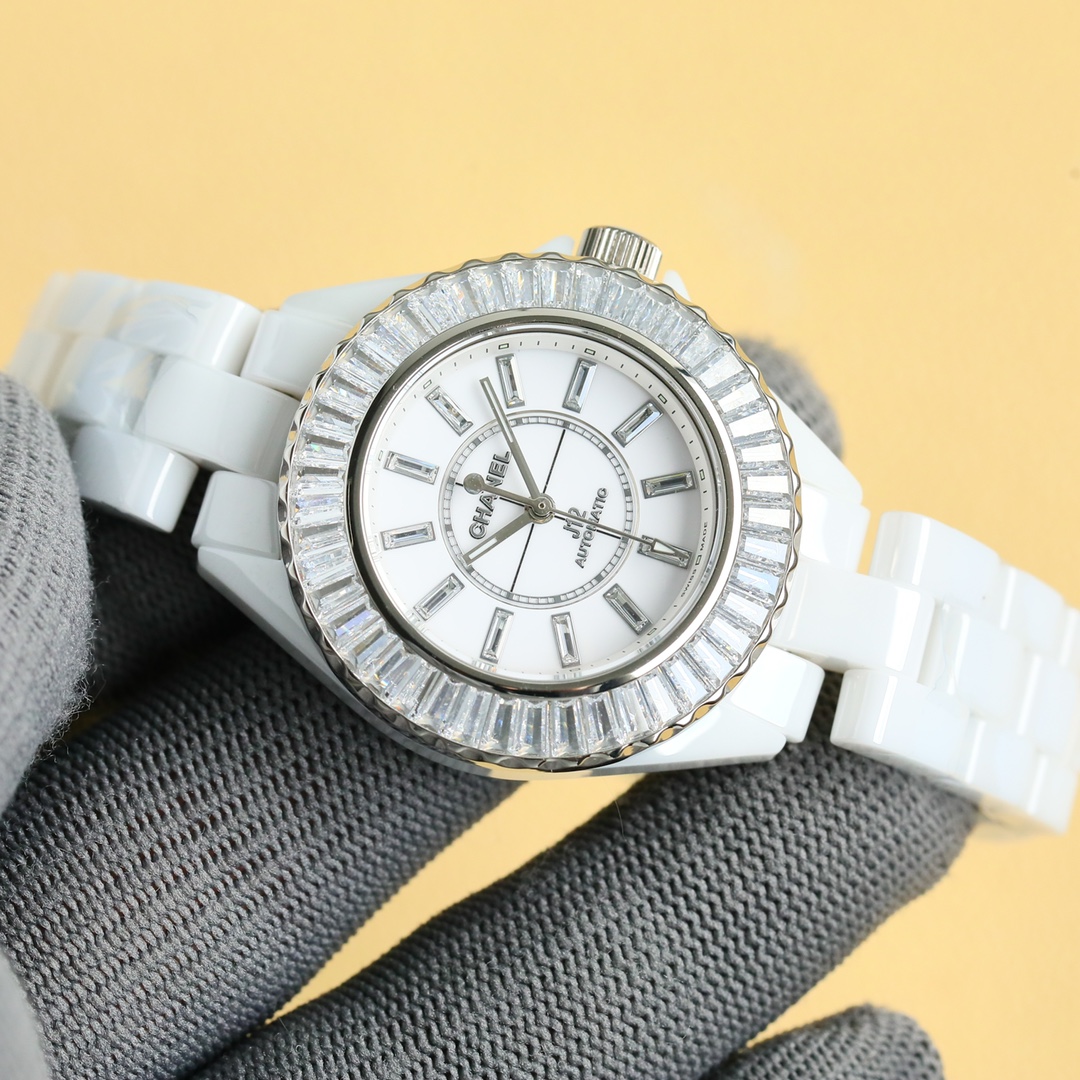 New Super Ceramic - Chanel J12 33mm watch! Goddess Welfare - White(1:1 replica)