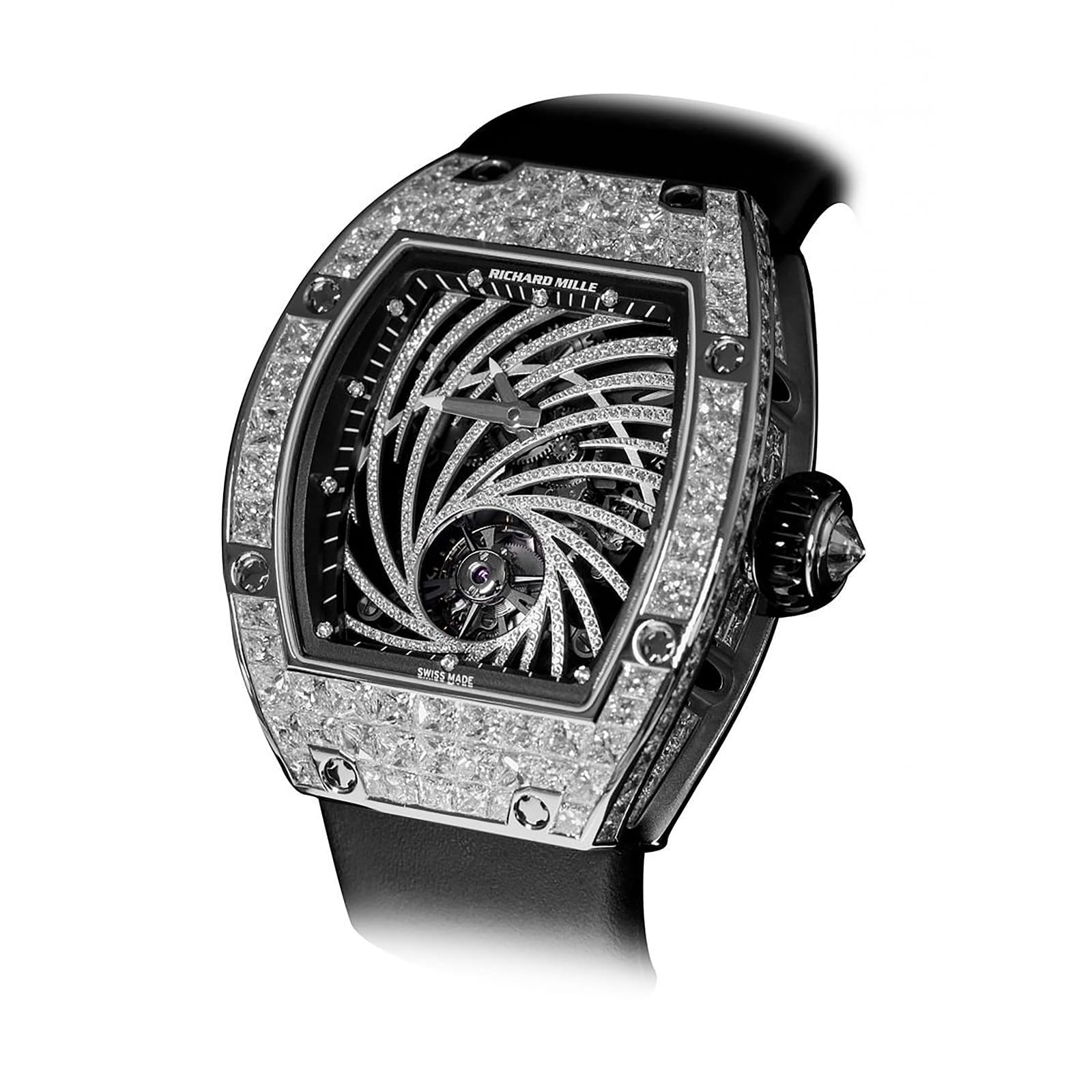 Fake Richard Mille Replica Watch RM 51-02 Manual Winding Tourbillon Diamond Twister(1:1 replica)