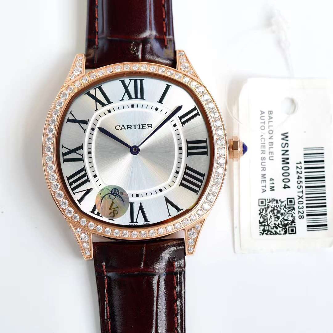 Cartier - Drive de Cartier diamonds in white gold - 40mm smooth(1:1 replica)