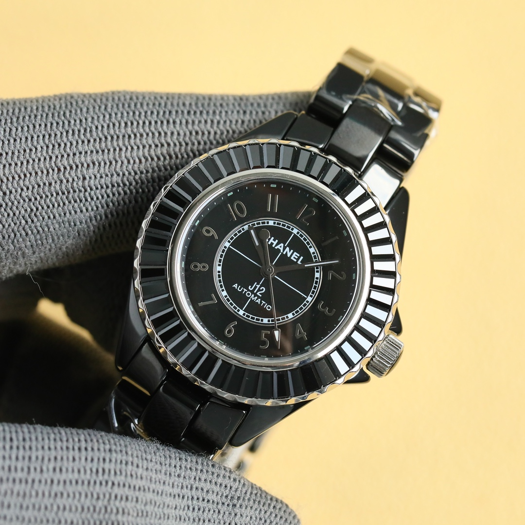 New Super Ceramic - Chanel J12 33mm watch! Goddess Benefits - Black(1:1 replica)