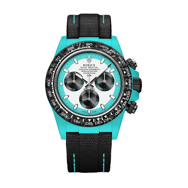 ROLEX Diw Daytona quartz fiber celeste invert 40mm oyster black(1:1 replica)