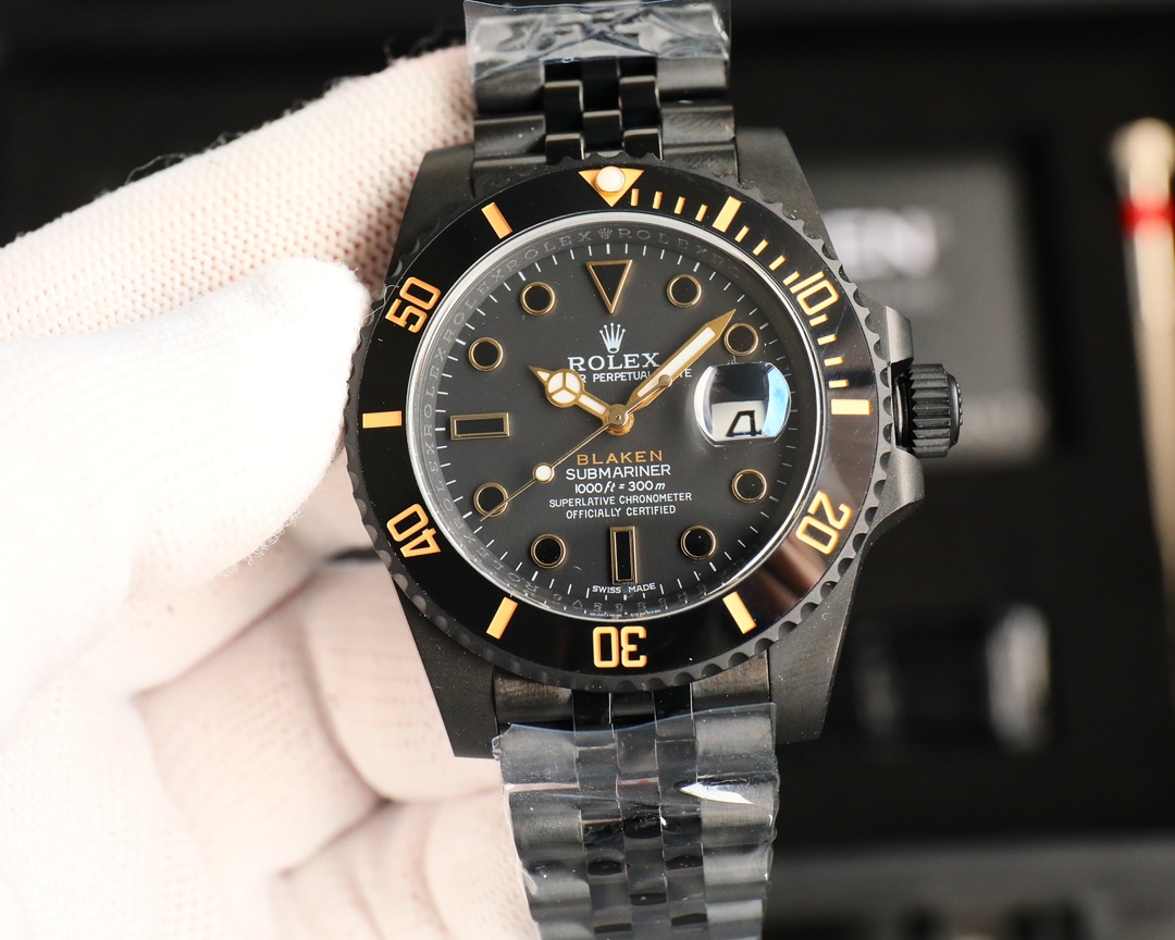 Rolex Dark Legend Submariner - DLC Blackened Finish - 40MM - Gold(1:1 replica)