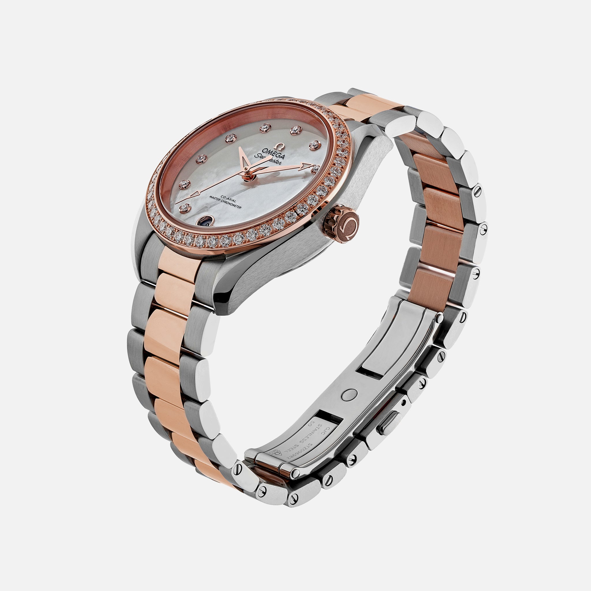 Seamaster Aqua Terra 150M Co-Axial Master Chronometer 34mm Two-Tone With Diamonds(1:1 replica)