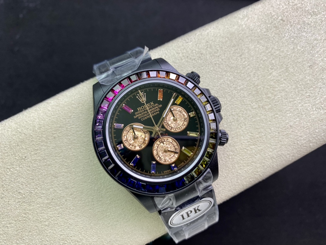 Rolex Daytona - Iridescent Diamond Modified Black Gold Dial(1:1 replica)
