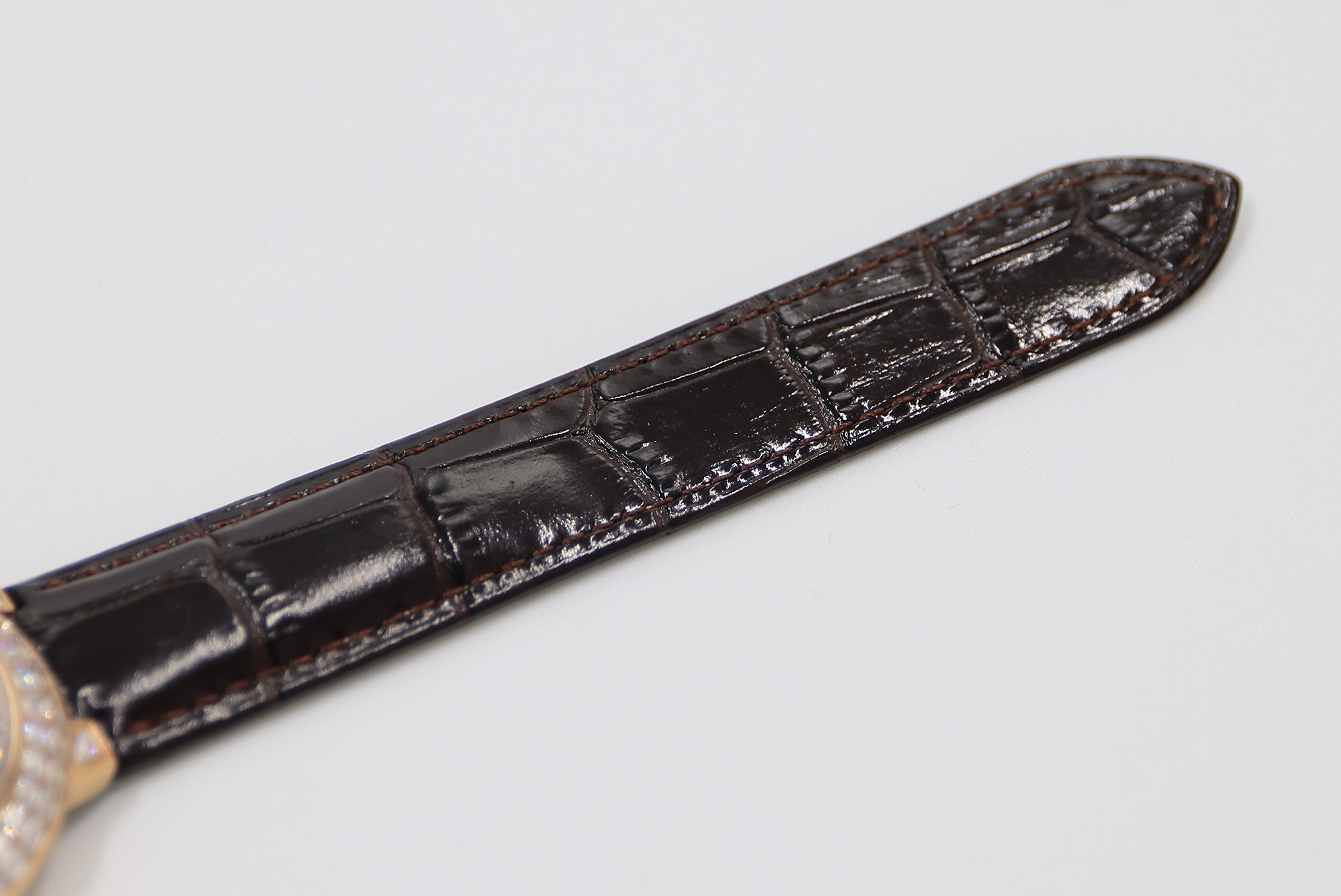 Cartier Blue Balloon Square Diamonds Full Sky Watch-Rose Gold-Leather-42mm(1:1 replica)