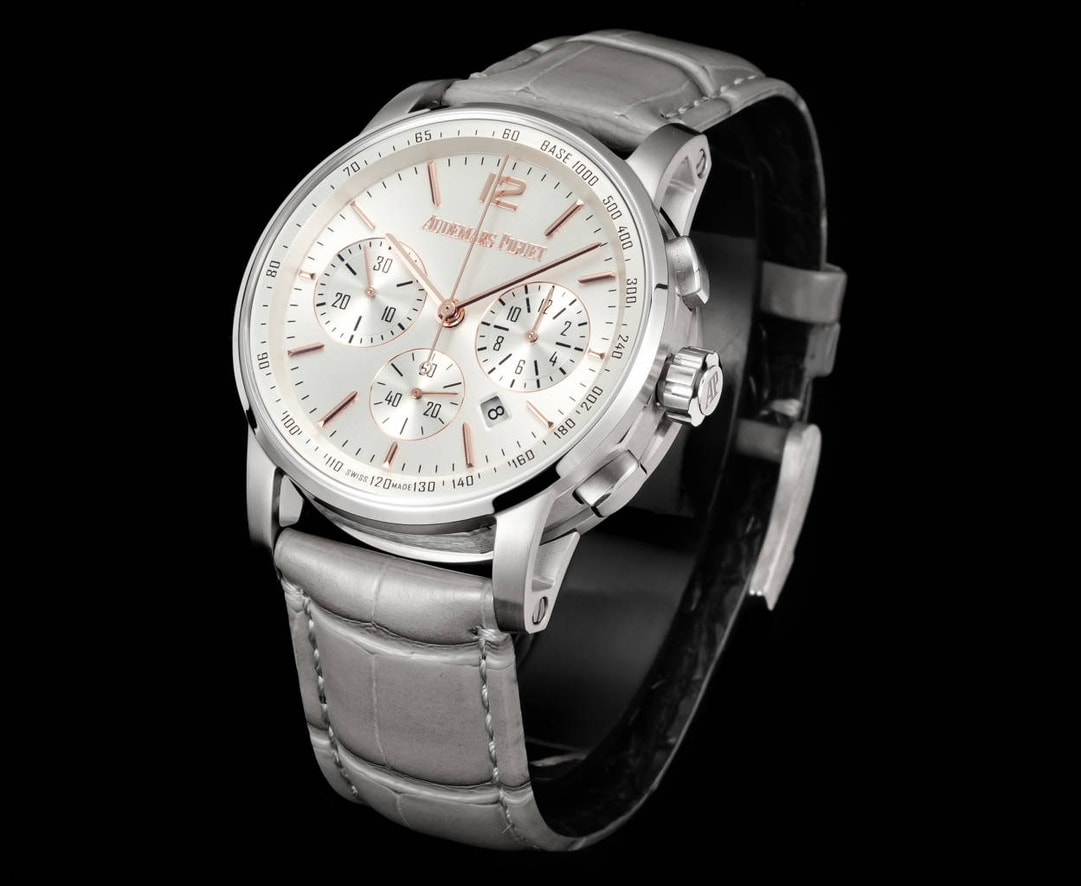 Audemars Piguet Replica Watch Code 11.59 Chronograph White/Rose Gold 41mm Grey Dial 26393CR.OO.A008KB.01 OMF(1:1 replica)