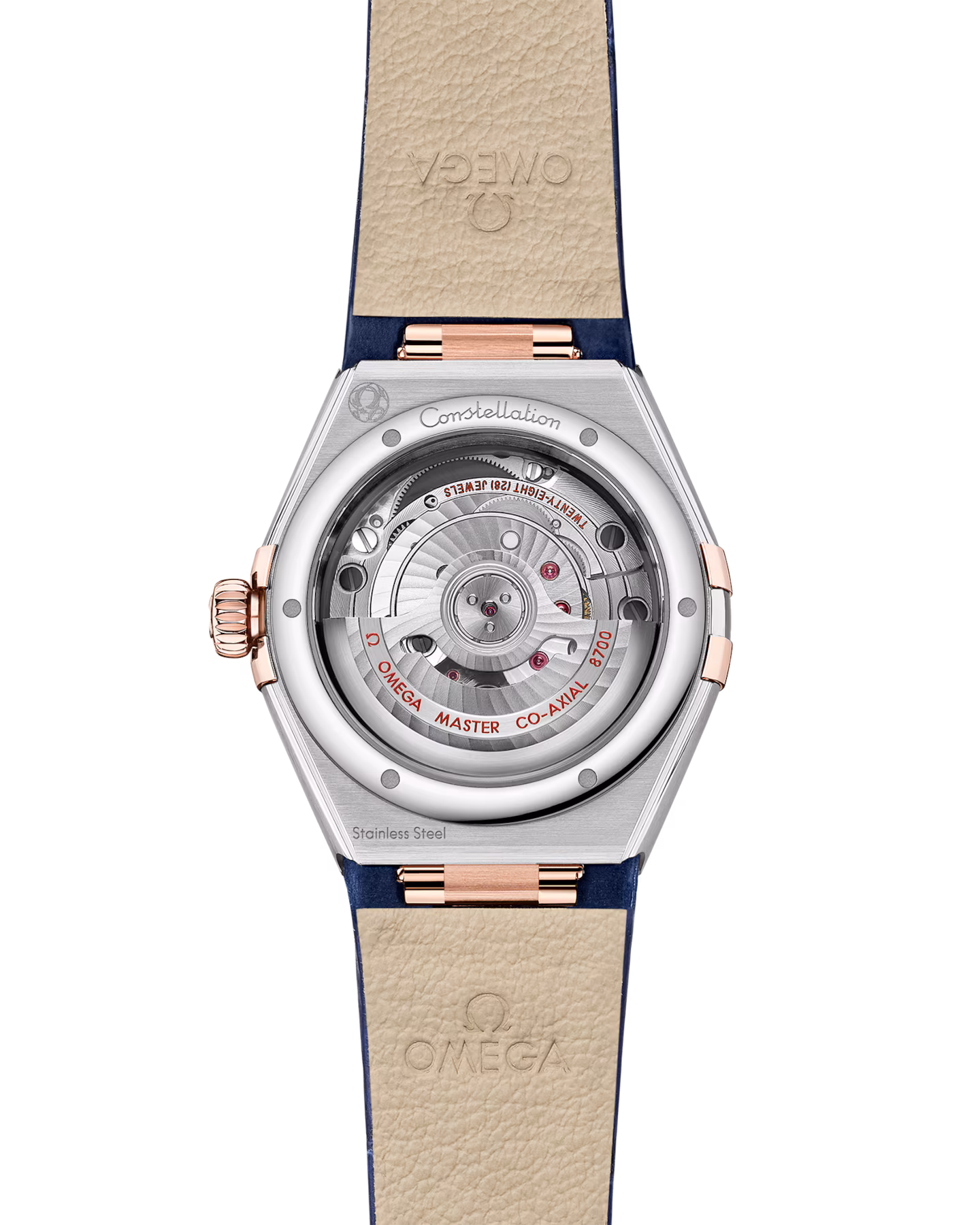 Constellation 29 mm, steel ‑ Sedna™ gold on leather strap(1:1 replica)