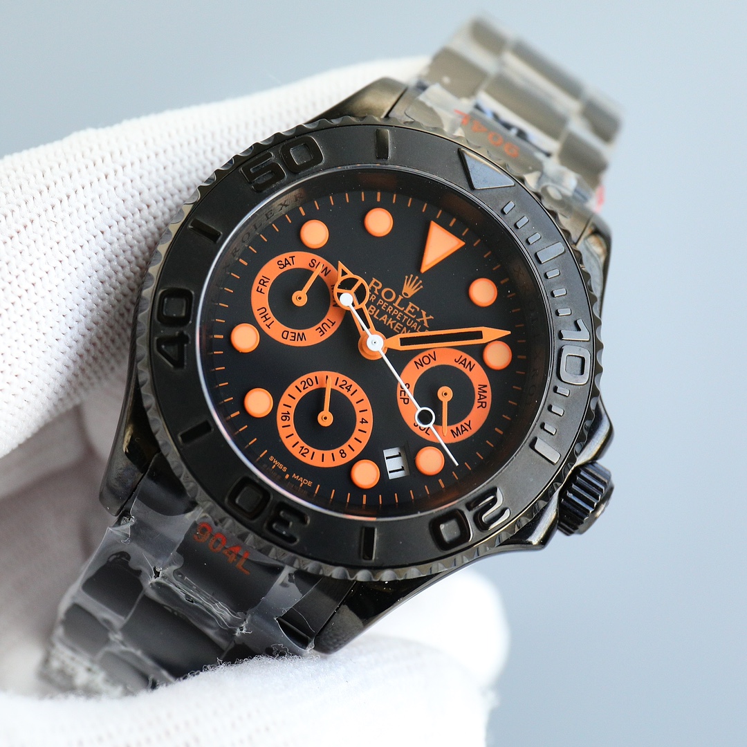 Rolex All Black Yacht Series - Versatile Limited Edition - Maximum Configuration - 40MM - Orange(1:1 replica)