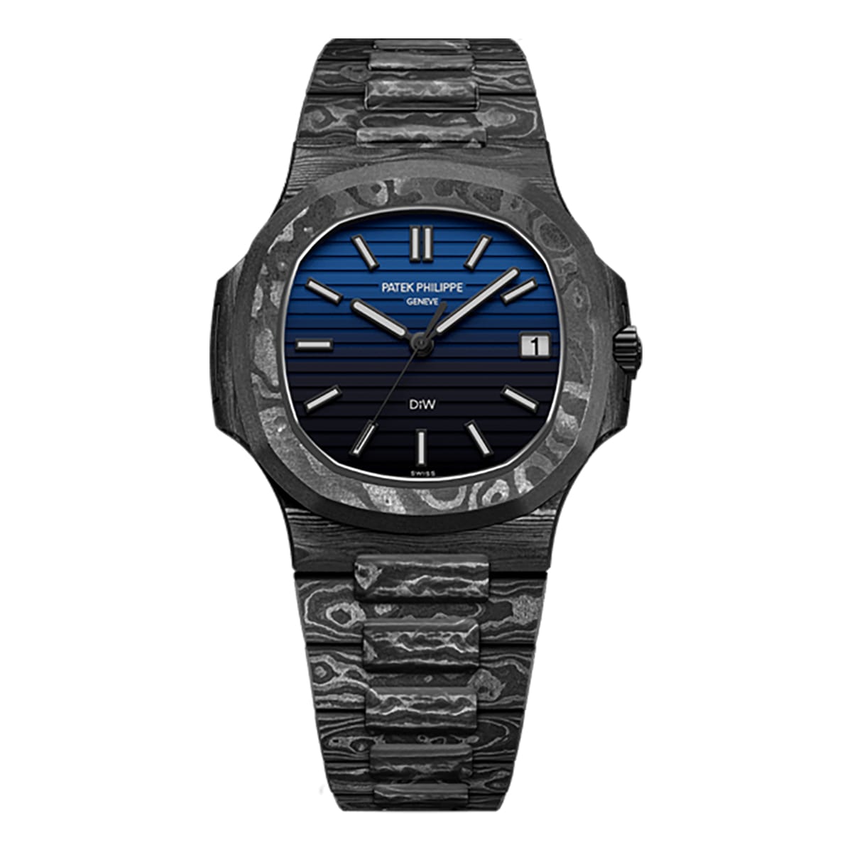 Best Fake Patek Philippe Replica Watch Nautilus All Carbon G-Blue The Black Grail Project(1:1 replica)