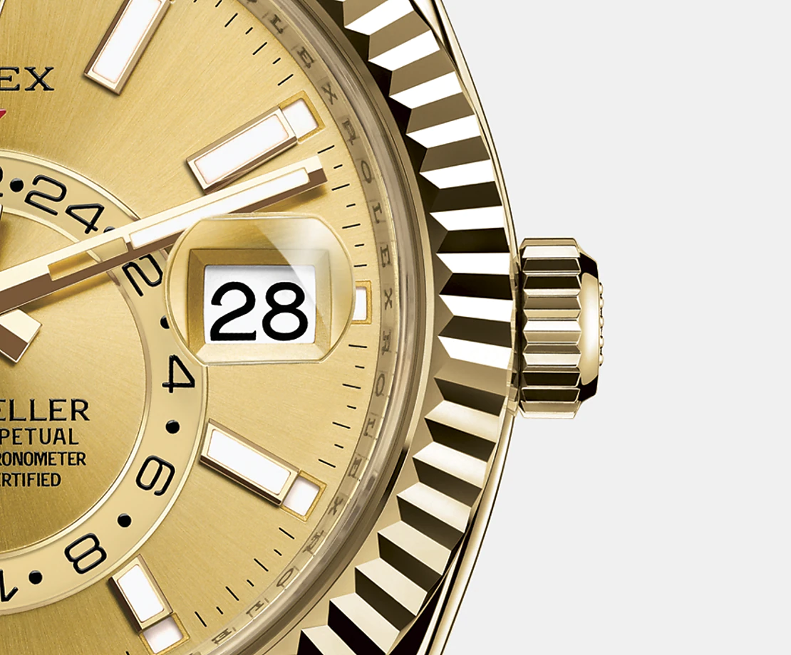 Rolex Sky-Dweller 42mm, 18k Yellow Gold, Ref# 326938-0003(1:1 replica)