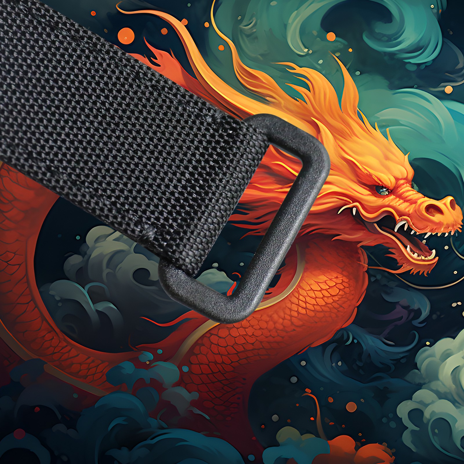 ROLEX Year of the Dragon Auspicious 🔥 🔥 Submariner Carbon Fiber Bezel - Velcro Strap - Black(1:1 replica)