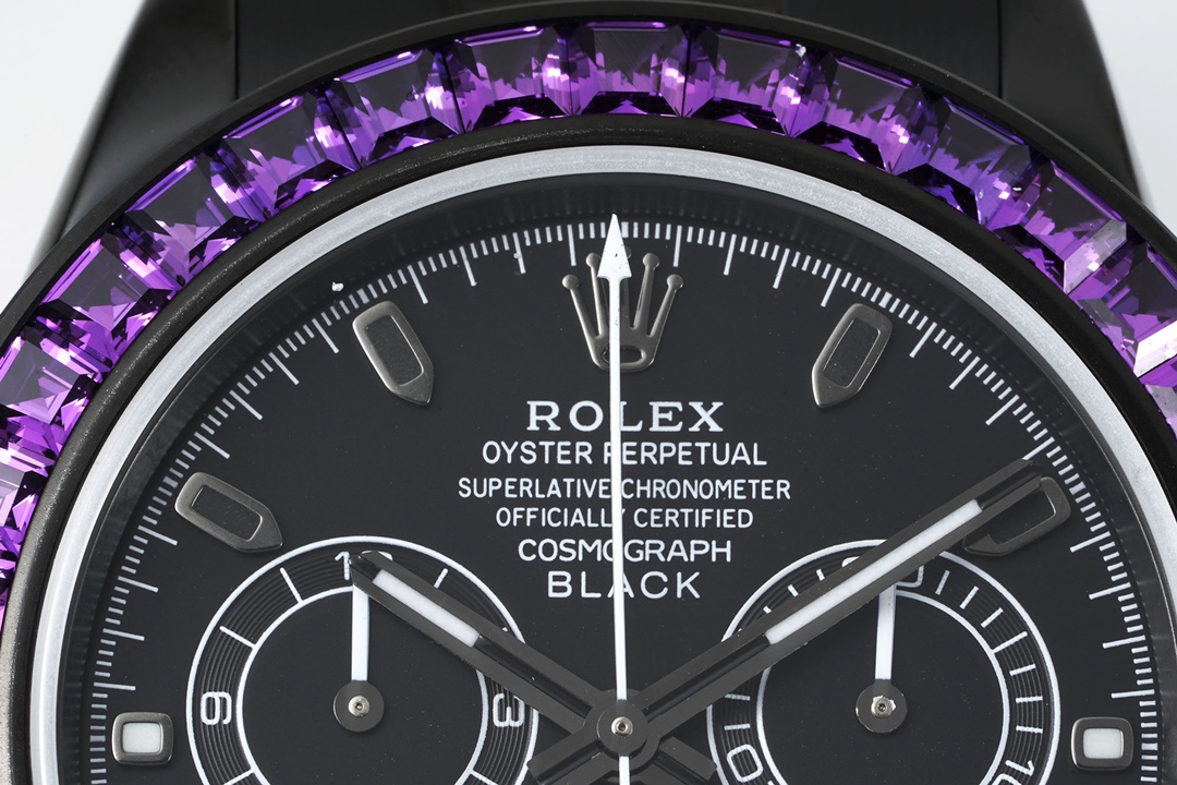 Rolex Daytona Blaken with Black DLC Coating - Modified Blue Diamond - Black(1:1 replica)