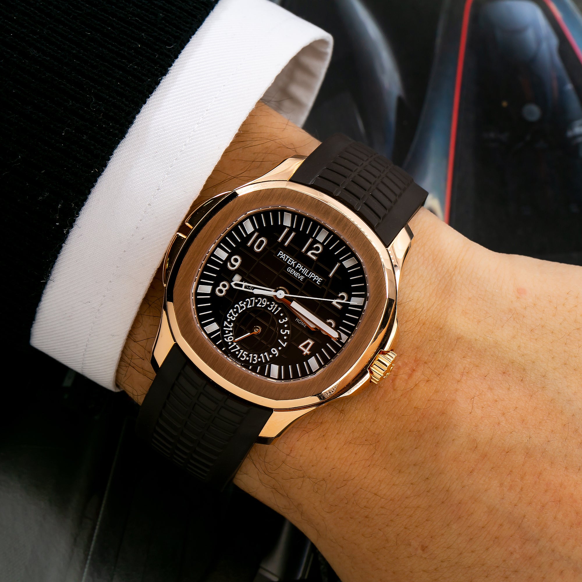 Patek Philippe Aquanaut 5164R-001 40MM Brown Dial With Leather Bracelet(1:1 replica)