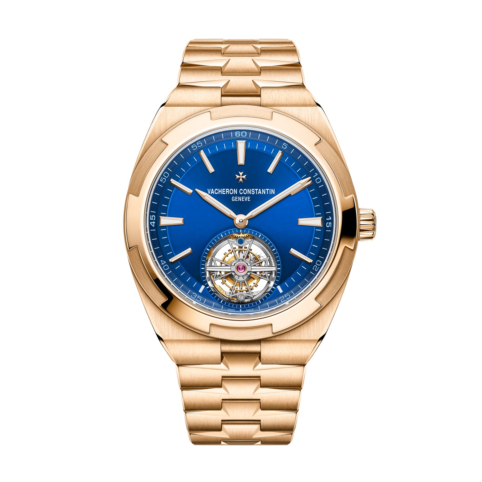 Replica Watches Fake Vacheron Constantin Overseas tourbillon Boutique Exclusive 42.5 MM PINK GOLD(1:1 replica)