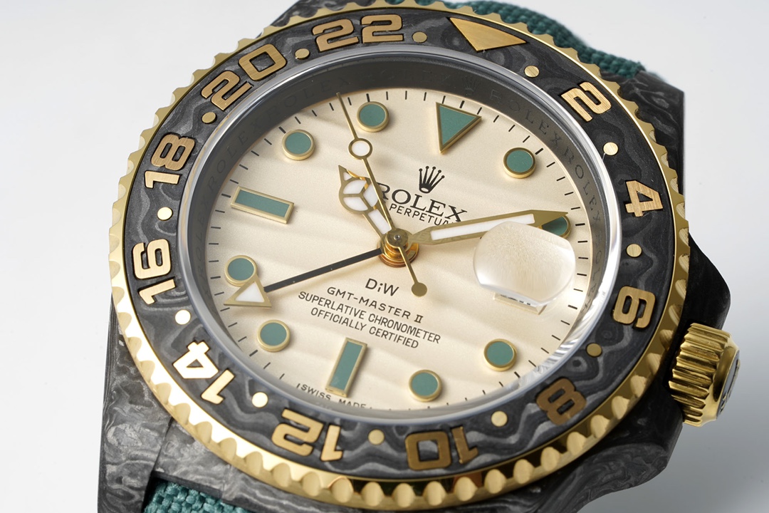Diw New Rolex Ultra Limited Edition GMT-MASTER II-Carbon Fiber-Yellow Grey(1:1 replica)