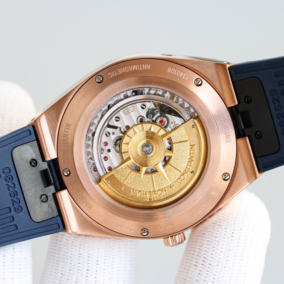 Fake Vacheron Constantin Replica Watches Overseas perpetual calendar ultra-thin Boutique Exclusive 41.5 MM PINK GOLD 4300V/220R-B509(1:1 replica)