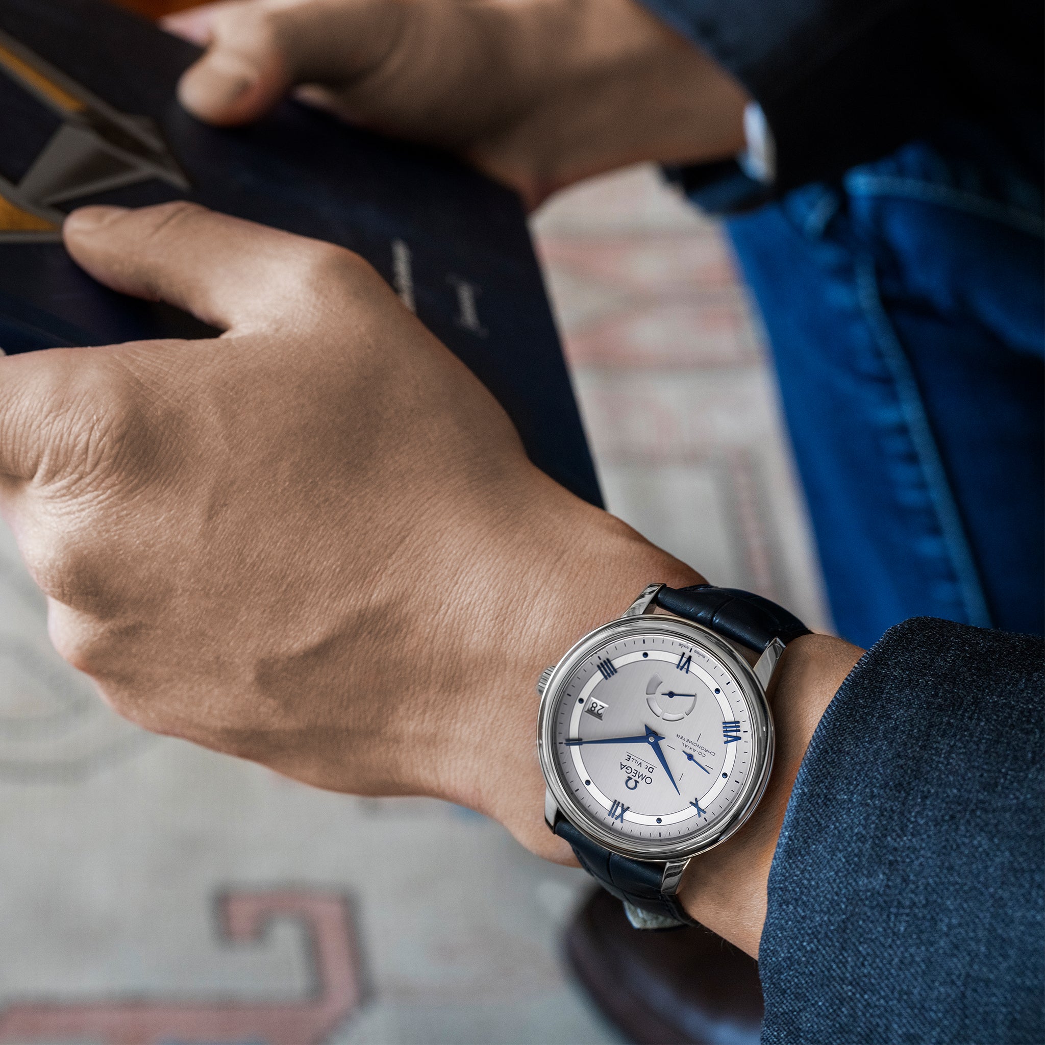 De Ville Prestige Co-Axial Power Reserve 39.5mm On Strap(1:1 replica)