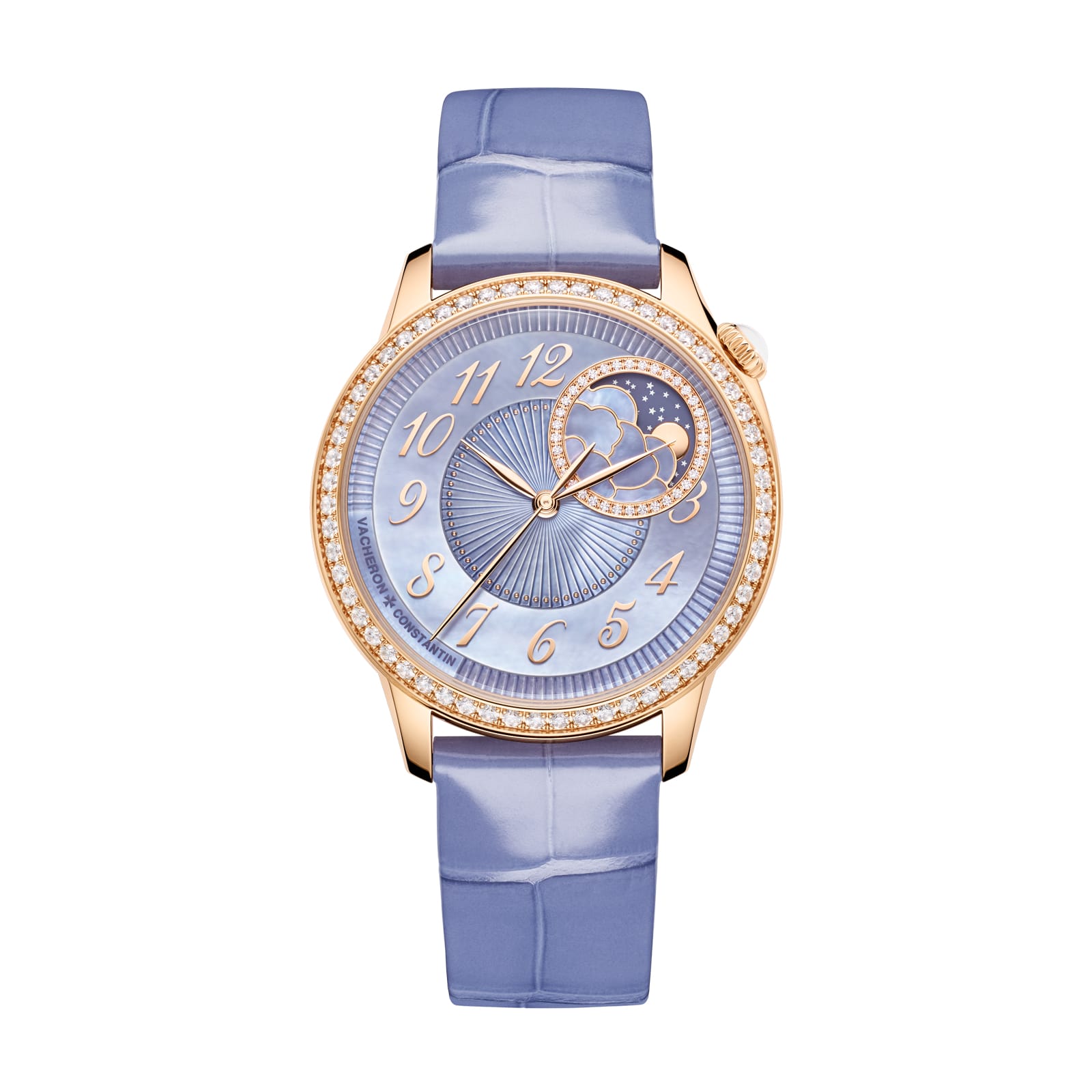 Replica Watches Fake Vacheron Constantin egerie moon phase Limited edition 37 MM PINK GOLD(1:1 replica)