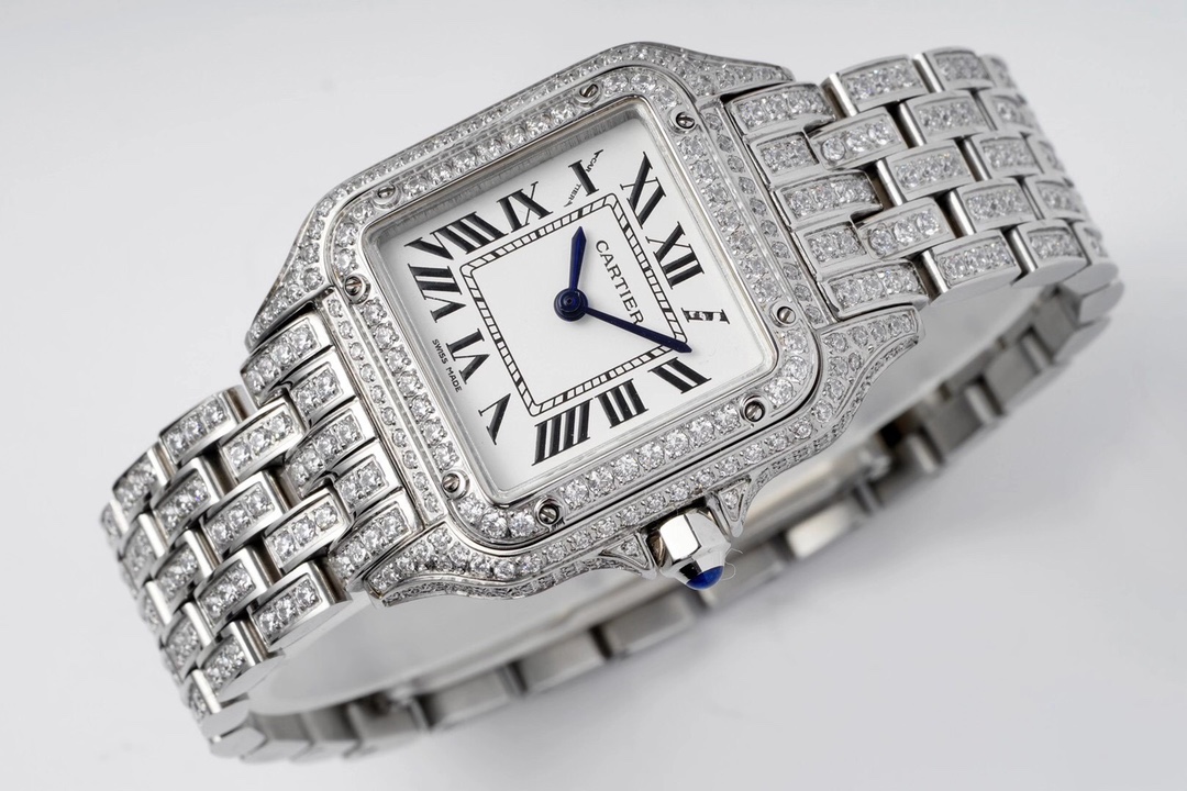 Cartier Cheetah Full of Diamonds Ladies 37MM-White Gold(1:1 replica)
