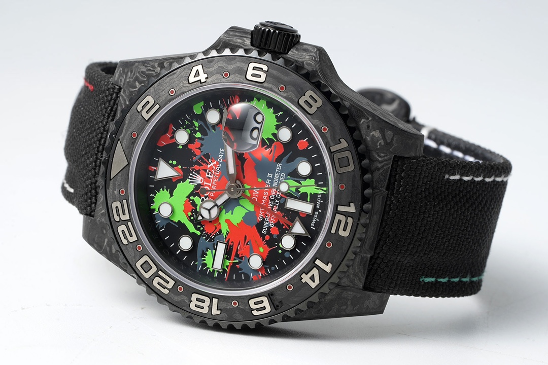 Diw New Rolex Ultra Limited Edition GMT-MASTER II - Carbon Fiber - Graffiti Color(1:1 replica)