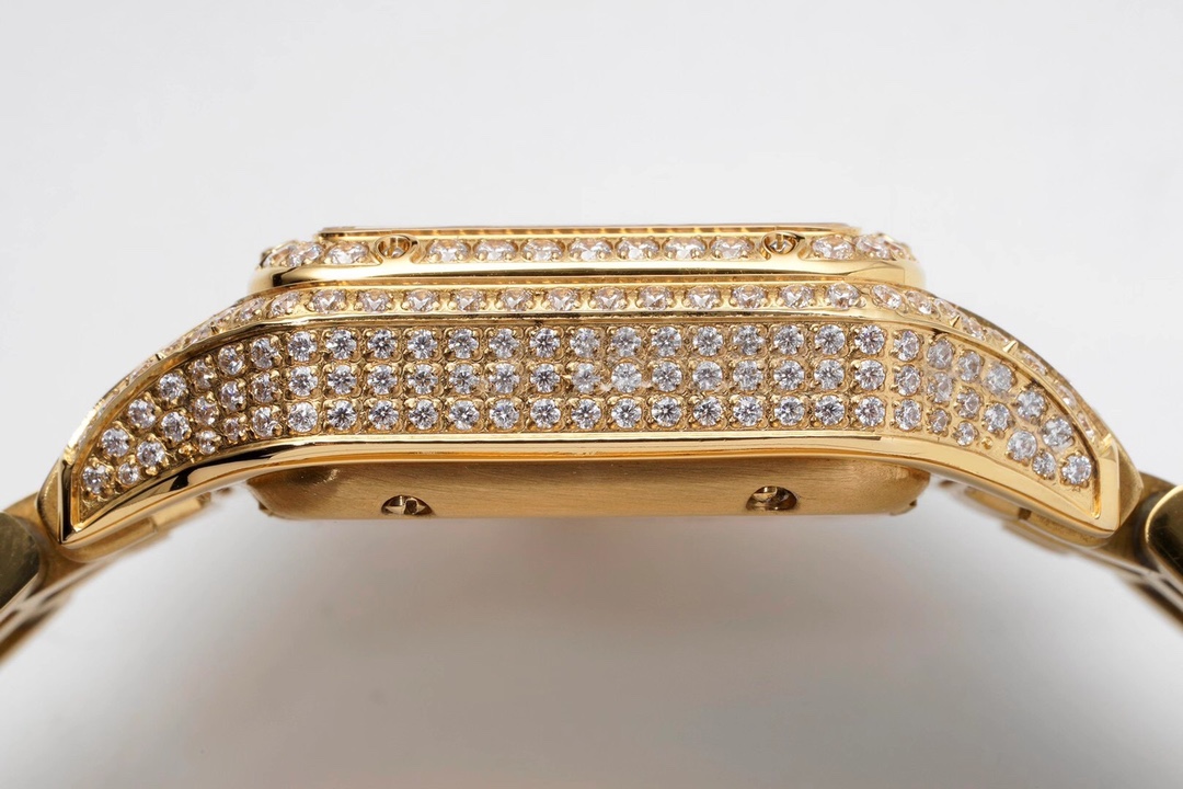 Cartier Cheetah Full of Diamonds Ladies 37MM-Golden(1:1 replica)