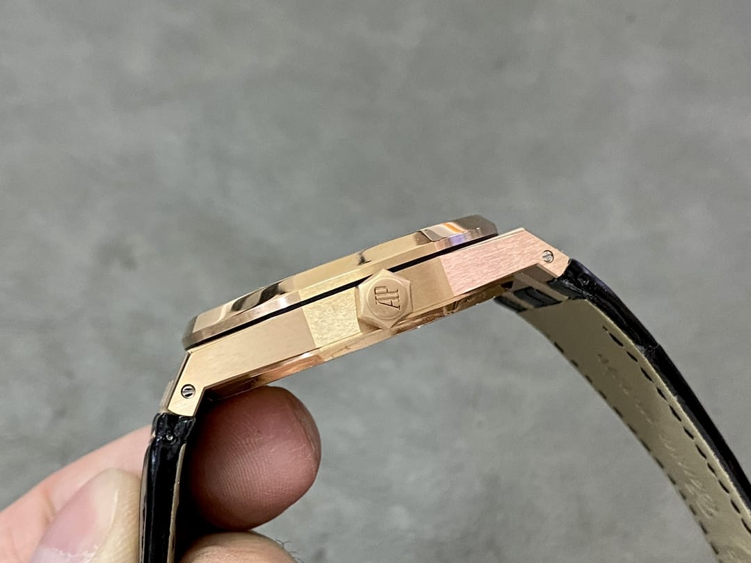 Audemars Piguet Replica AP Watch Royal Oak 41mm Rose Gold Black Dial 15510OR.OO.D002CR.02-APS(1:1 replica)