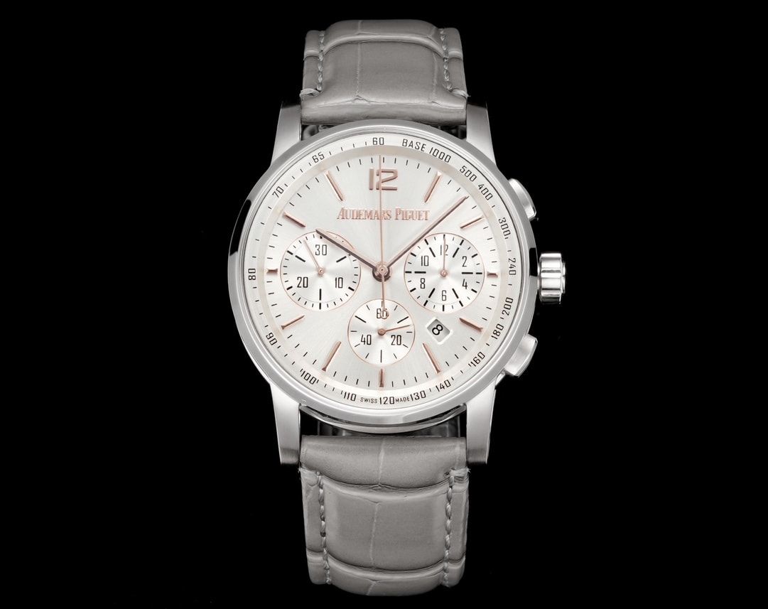 Audemars Piguet Replica Watch Code 11.59 Chronograph White/Rose Gold 41mm Grey Dial 26393CR.OO.A008KB.01 OMF(1:1 replica)