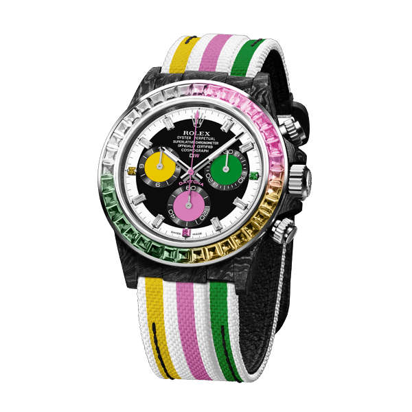 ROLEX Diw Daytona carbon rainbow candy 40mm carbon(1:1 replica)
