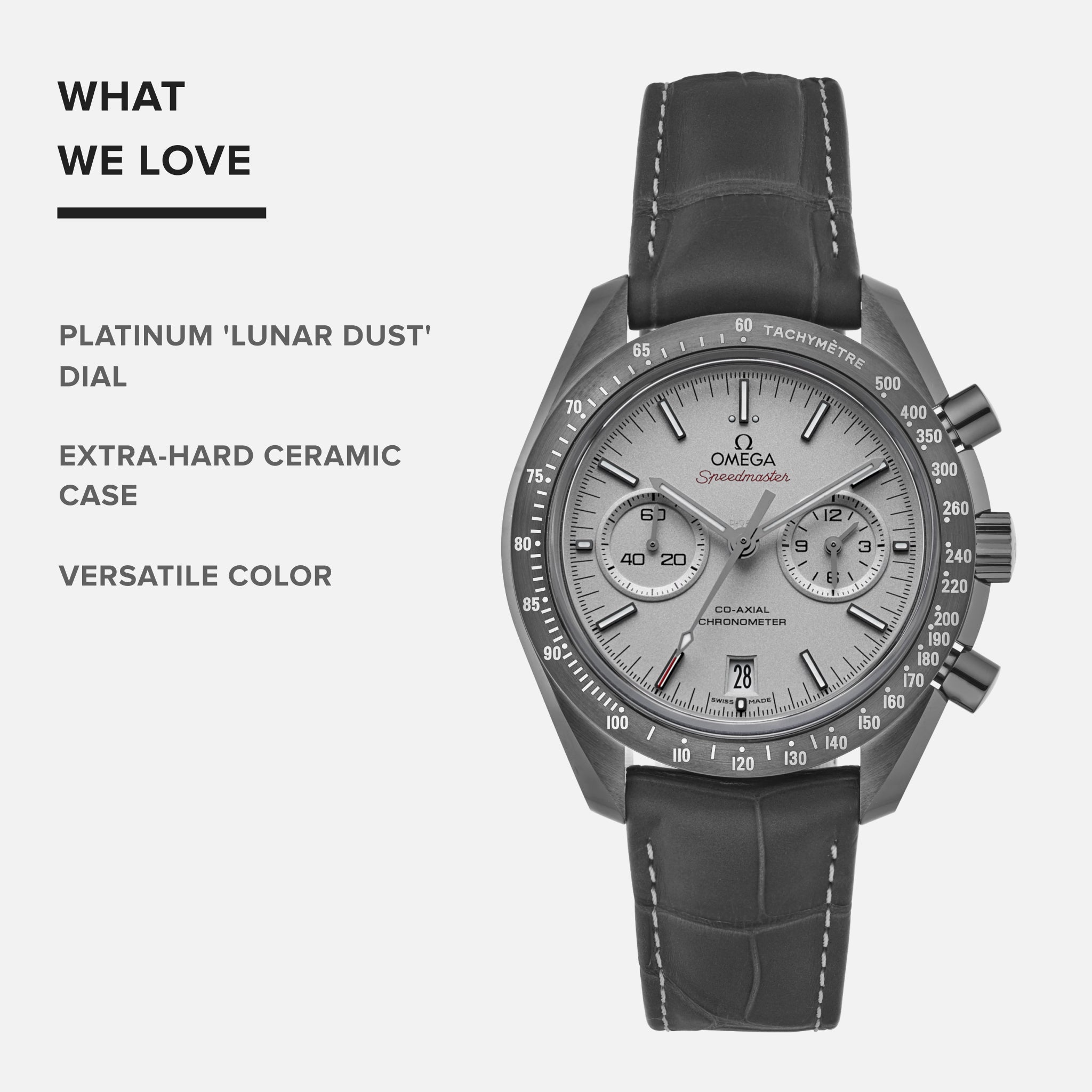 Speedmaster Moonwatch Co-Axial Chronograph 44.25mm 'Grey Side Of The Moon'(1:1 replica)