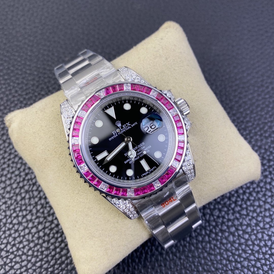 Rolex Submariner Special Edition with Diamonds - Pink Diamonds - 40mm(1:1 replica)