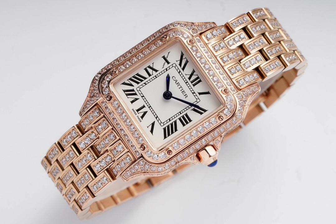 Cartier Cheetah Full of Diamonds Ladies' 37MM-Rose Gold(1:1 replica)