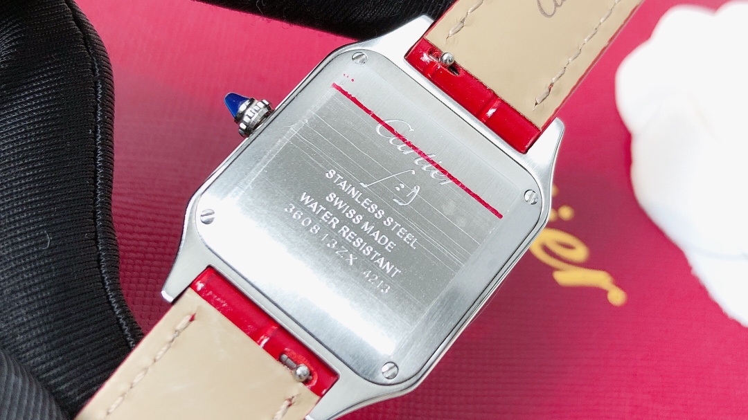 Santos Demoisell Santos Collection - Stainless Steel Mini Model Red(1:1 replica)