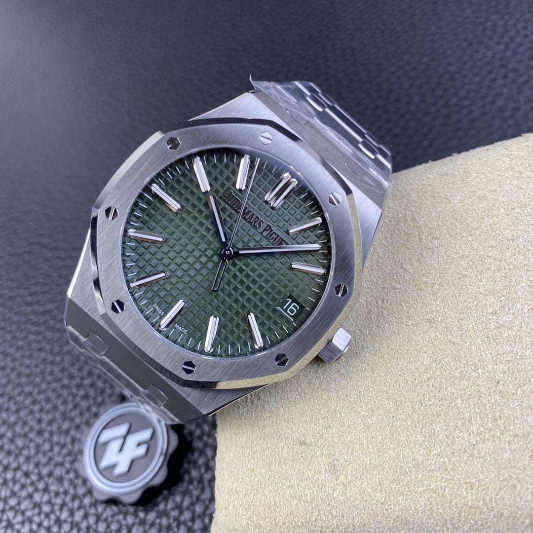 Audemars Piguet Replica Watch Royal Oak Selfwinding “50th Anniversary” 41mm Stainless Steel Green Dial 15510ST.OO.1320ST.04-ZF(1:1 replica)