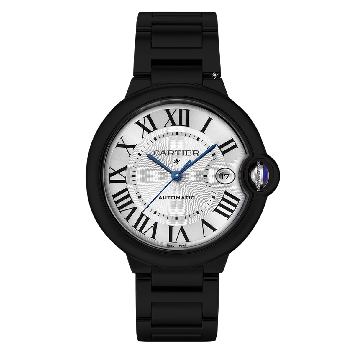 Fake Cartier Replica Watch Ballon Bleu Limited Edition Black DLC-PVD(1:1 replica)