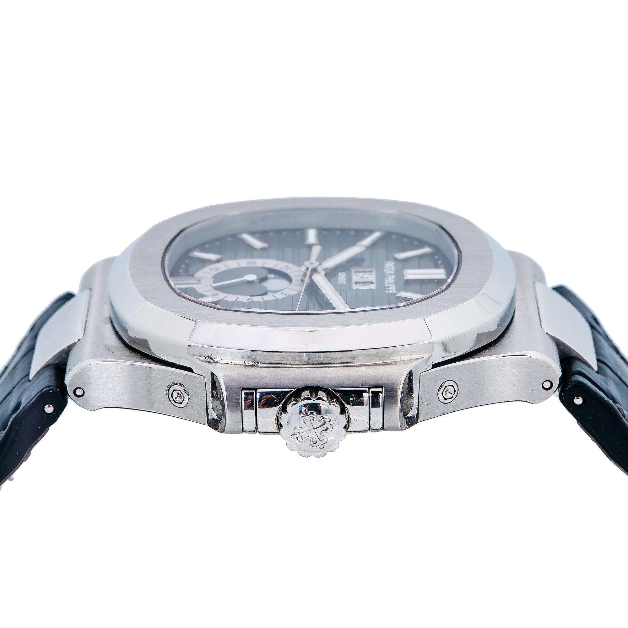 Patek Philippe Nautilus 5726A-001 40MM Black Dial With Leather Bracelet(1:1 replica)