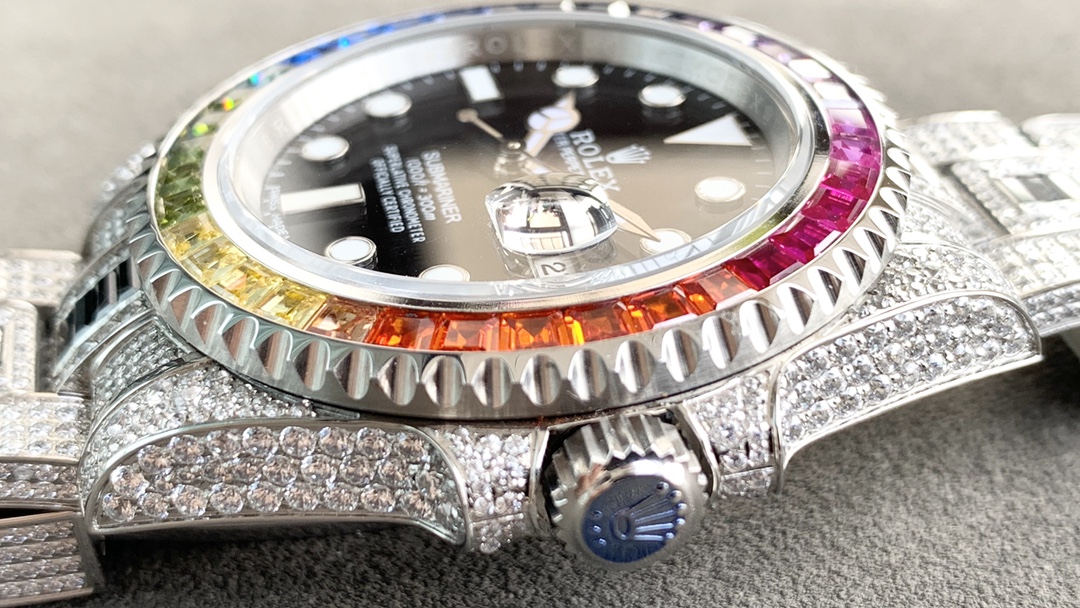 Rolex Submariner Special Diamonds - Iridescent Diamonds - All Diamonds - 40mm(1:1 replica)