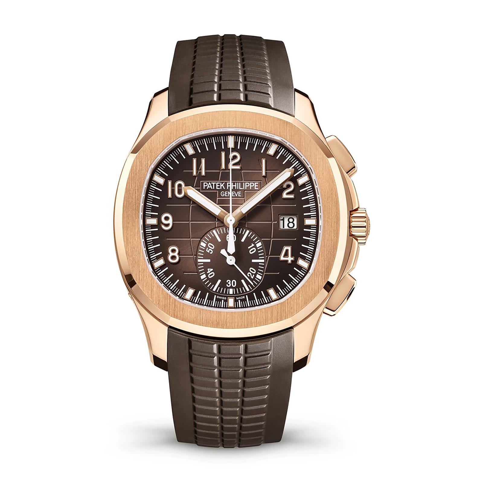 Fake Patek Philippe Replica Watch Aquanaut Chronograph Rose Gold Brown Dial 5968R-001 GRF(1:1 replica)