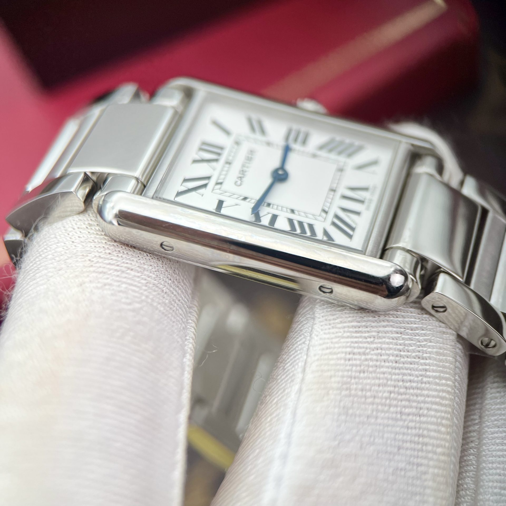 Cartier Fake Watches Tank Must White Dial Metal Wire 31x41mm