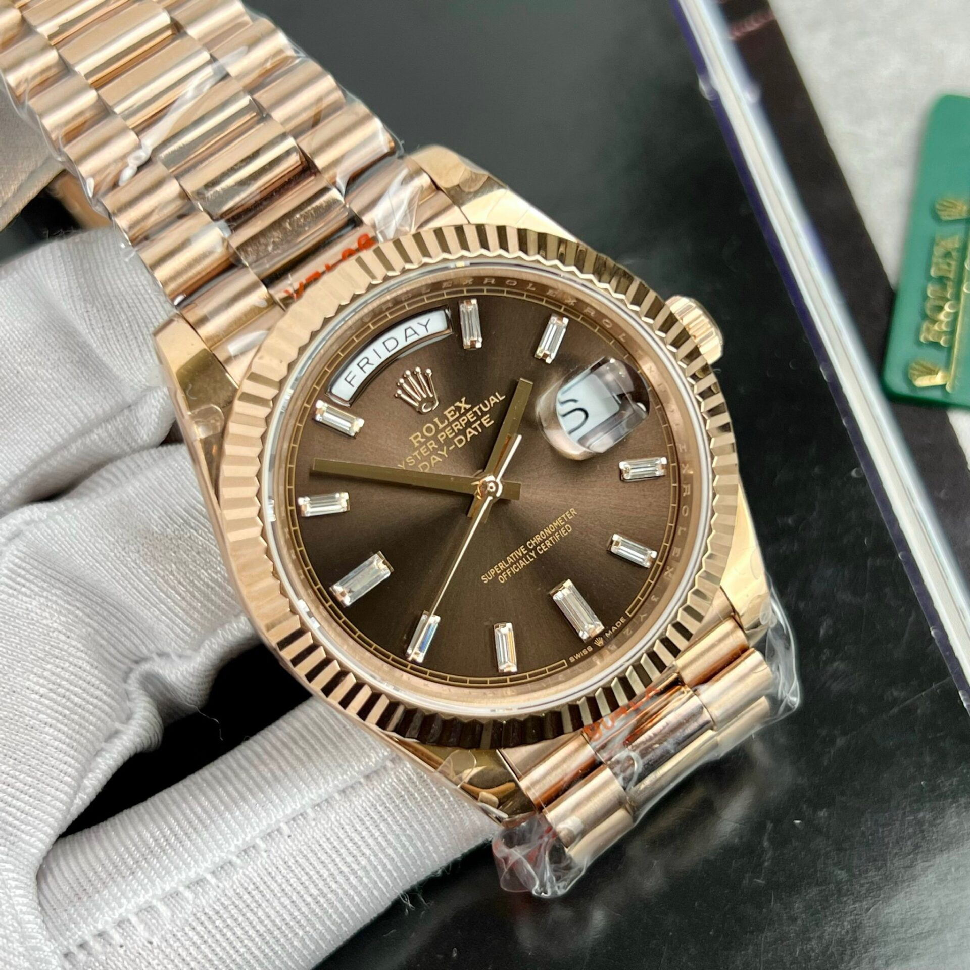 Rolex Day-Date 228235 Best Replica Watch Chocolate Dial GM Factory 40mm