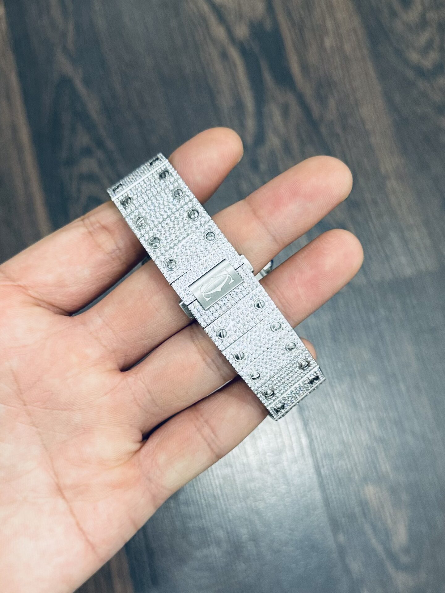 Cartier Santos Replica Watch Full CZ Metal Wire 39.8mm