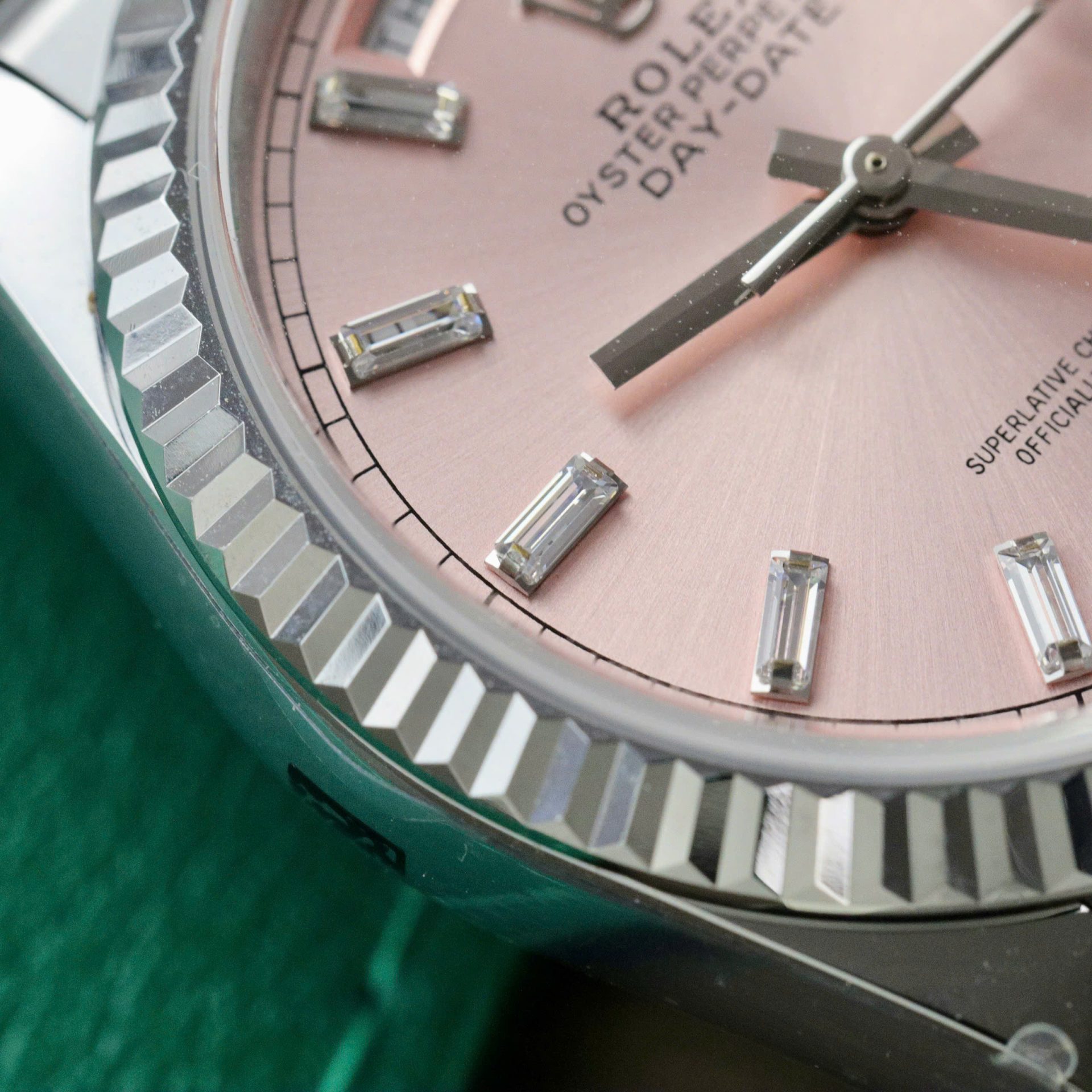 Rolex Day-Date 128236 Pink Dial Replica Watch Weight 158 Grams QF Factory 36mm