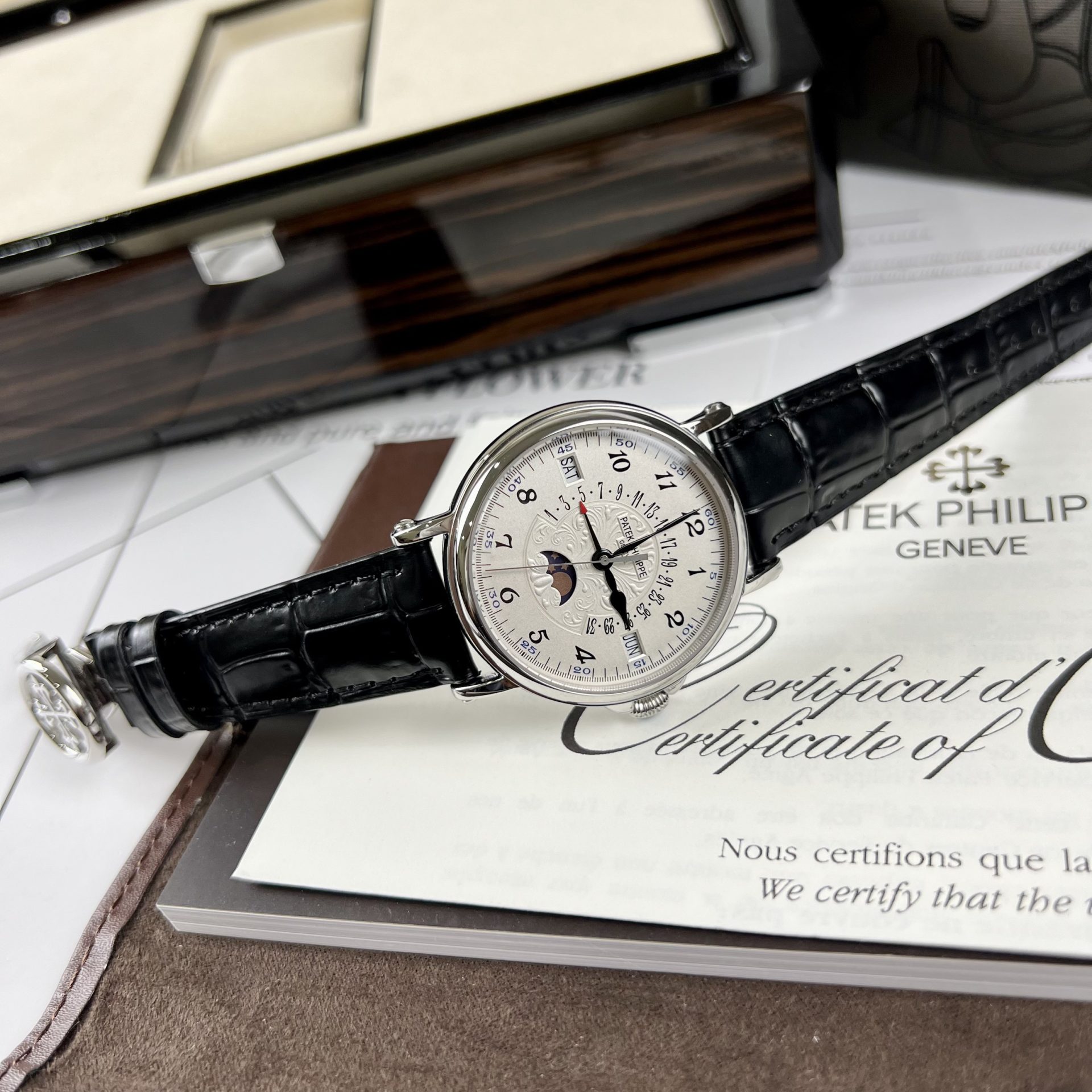 Patek Philippe Replica Watches Grand Complications 5159G White Dial 38mm