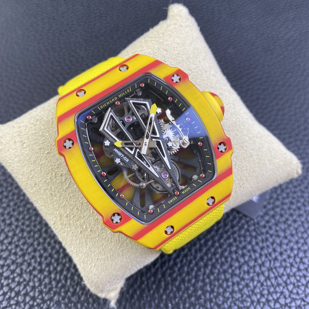 Richard Mille Best Replica Watch RM27-03 Tourbillon Full Carbon 44mm