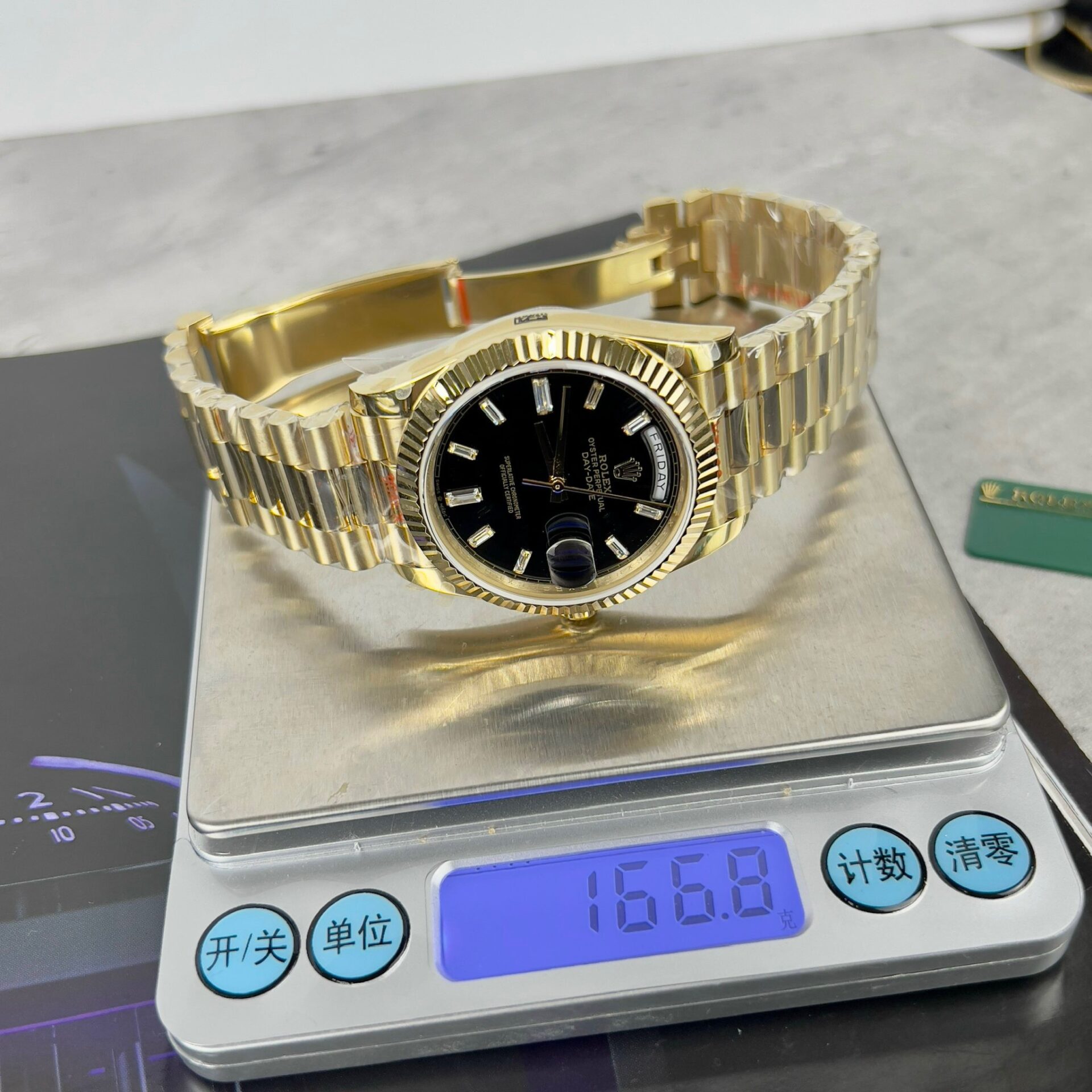 Rolex Day-Date 228238 Replica 11 Watch Black Dial GM Factory 40mm