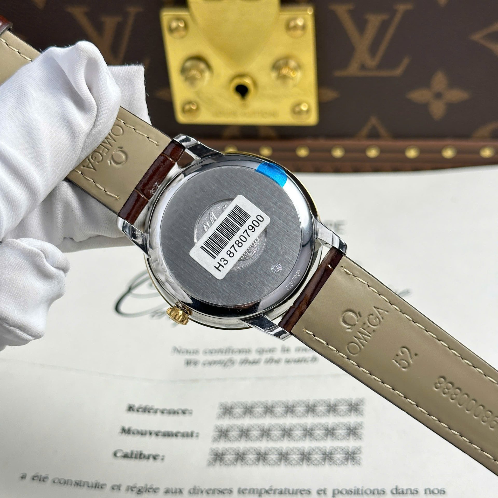 Omega De Ville Prestige Power Reserve Replica 11 Watch Yellow Dial Leather Strap 39.5mm