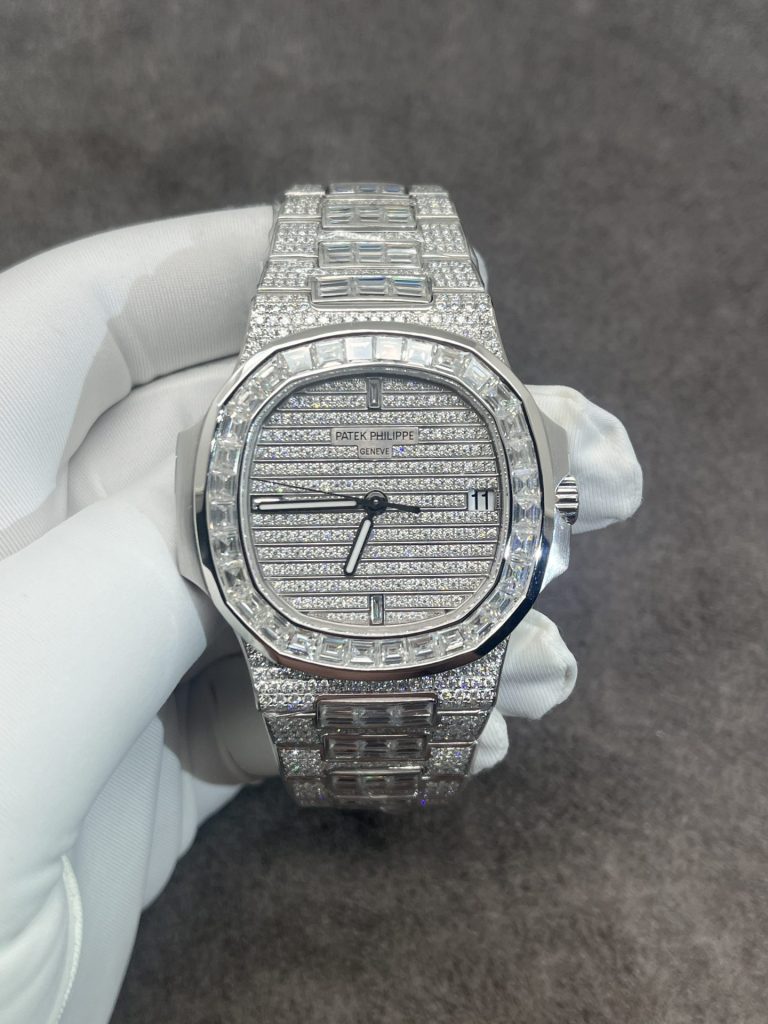 Patek Philippe Best Replica Watch Nautilus 5719 Custom CVD Diamond And White Gold 40mm